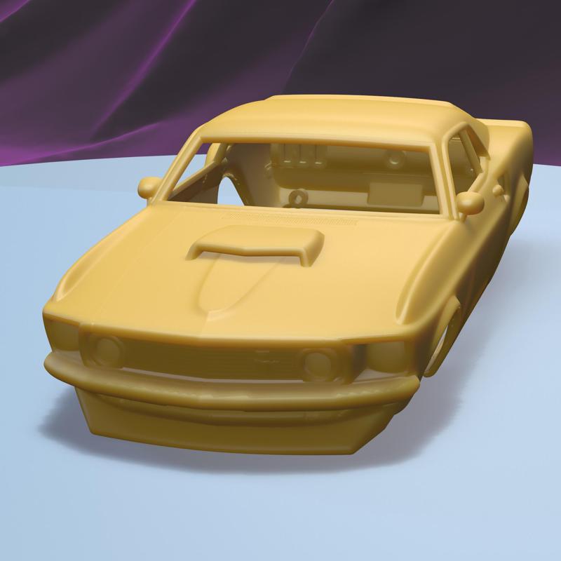 Ford Mustang BOSS 429 1969  (1/24) printable car body