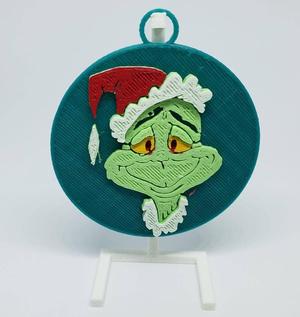 Grinch ornament - round