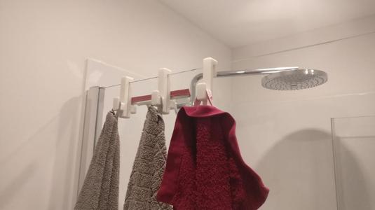 towel hook shower frame
