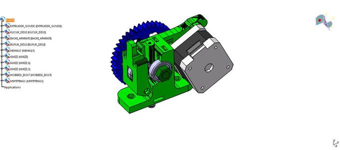DELTA YAZICILAR İÇİN WADE  EXTRUDER