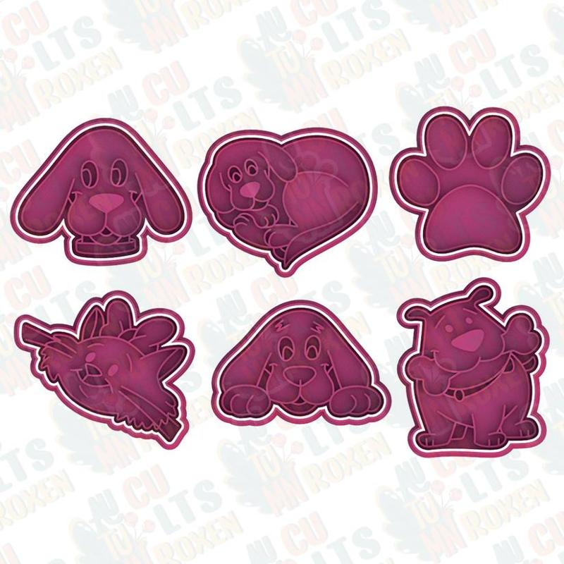 Clifford the Big Red Dog cookie cutter set of 6