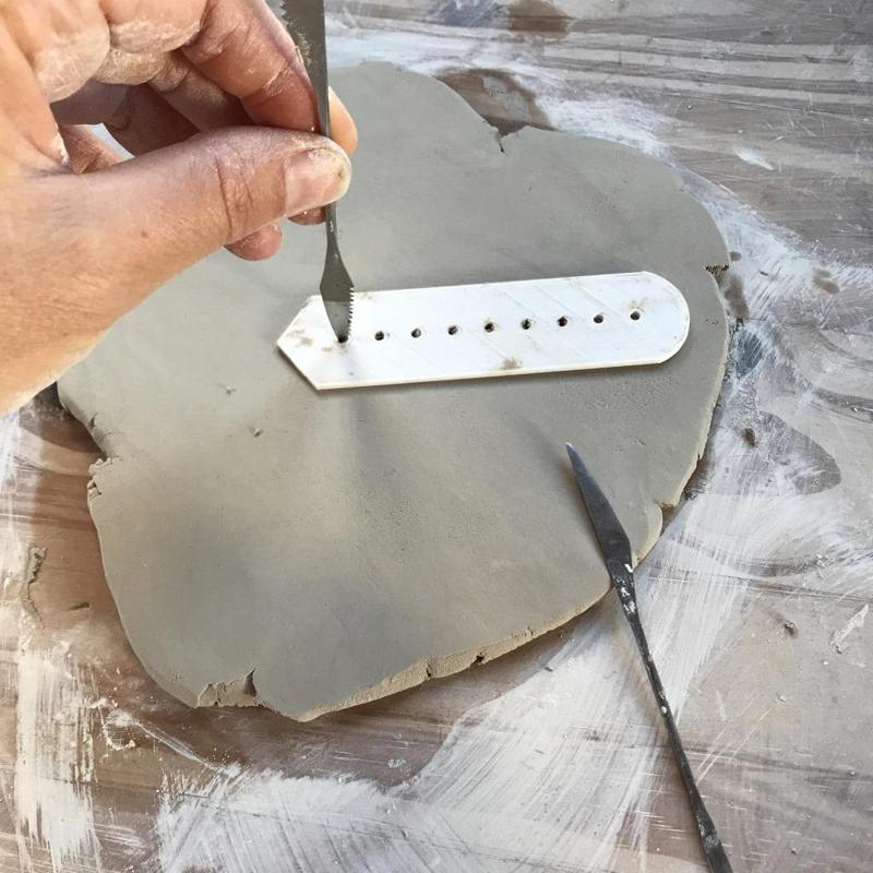 Ceramic compass ruler