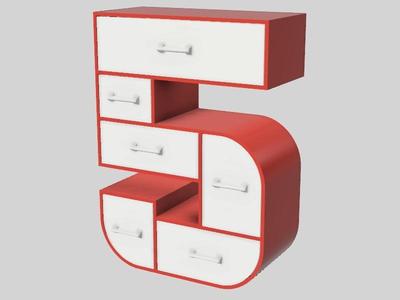 5-Frame Set of Drawers