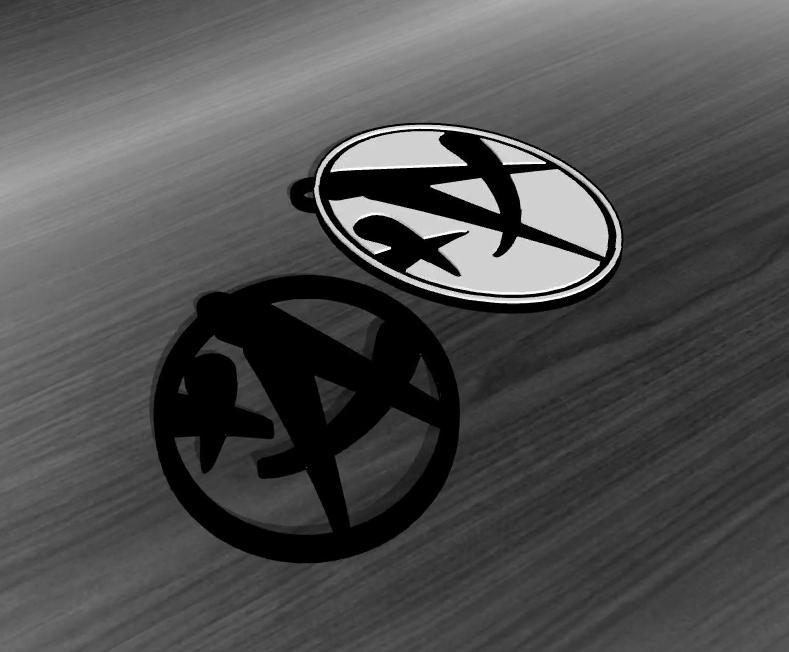 ACRU KEY RING WITH BACKGROUND (BICOLOR) AND WITHOUT BACKGROUND