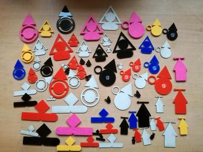 étiquettes pour élèves aveugles ou malvoyants en maternelle lasercut
