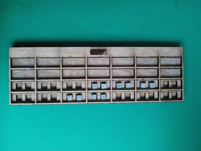 tableau de conversion braille 2 chiffres par colonne : aires (lasercut)