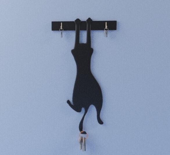 key holder cat