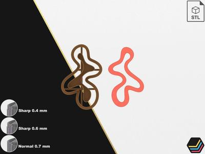 Polymer clay cutters Irregular Minimalist | 5 size 3 version cut| Digital files for 3D printing