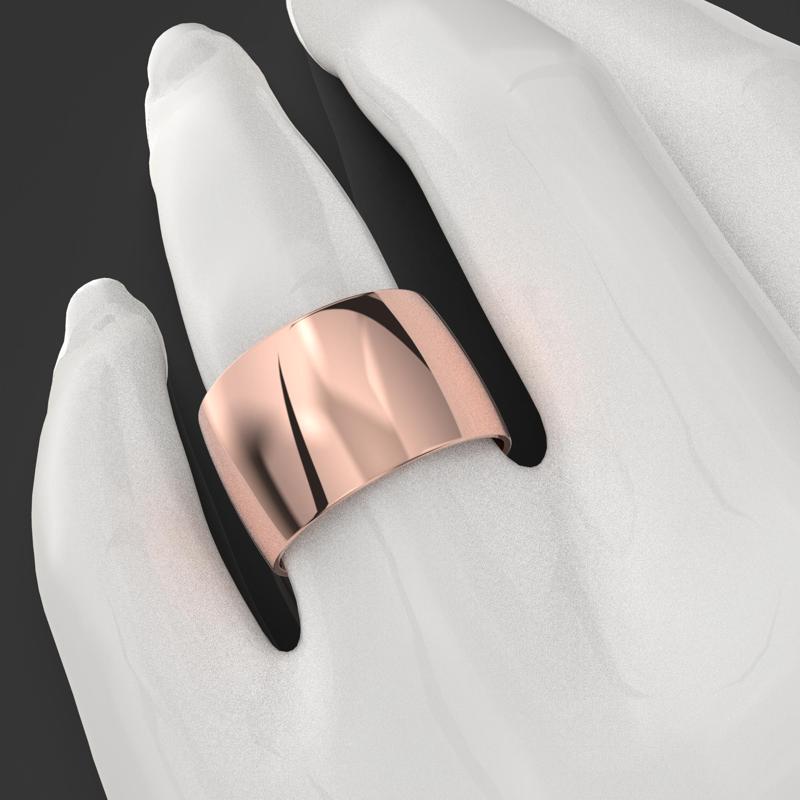 WEDDING ring 13mm comfort  jewelry Printable STL 7 US sizes