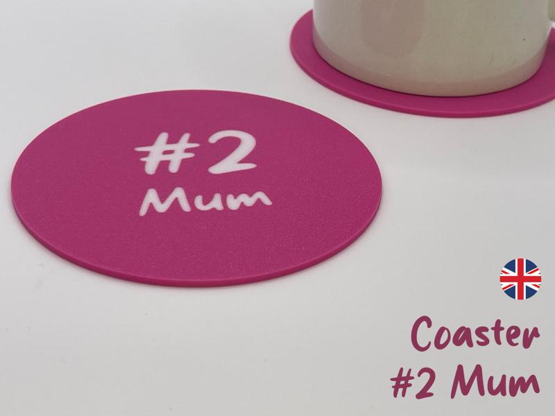 Number 2 Mum Coaster [UK]