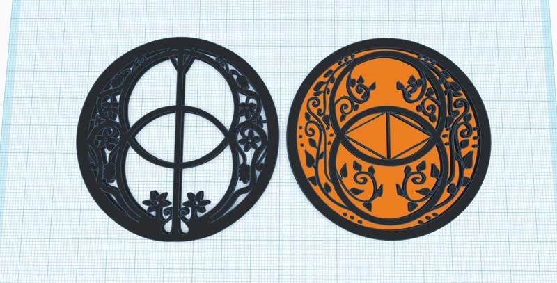 Chalice well, Holy Grail Fountain, miraculous power pendant, sacred circle