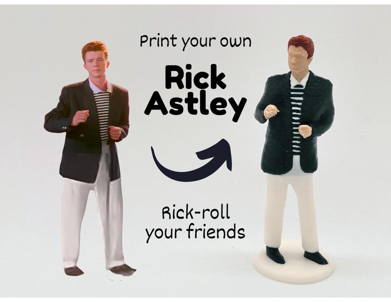 Rick Astley -- STL and Color 3mf