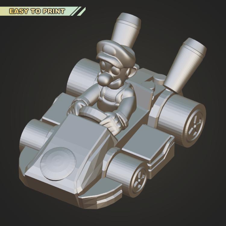 Mario Kart - Luigi - (EASY TO PRINT - NO SUPPORT)
