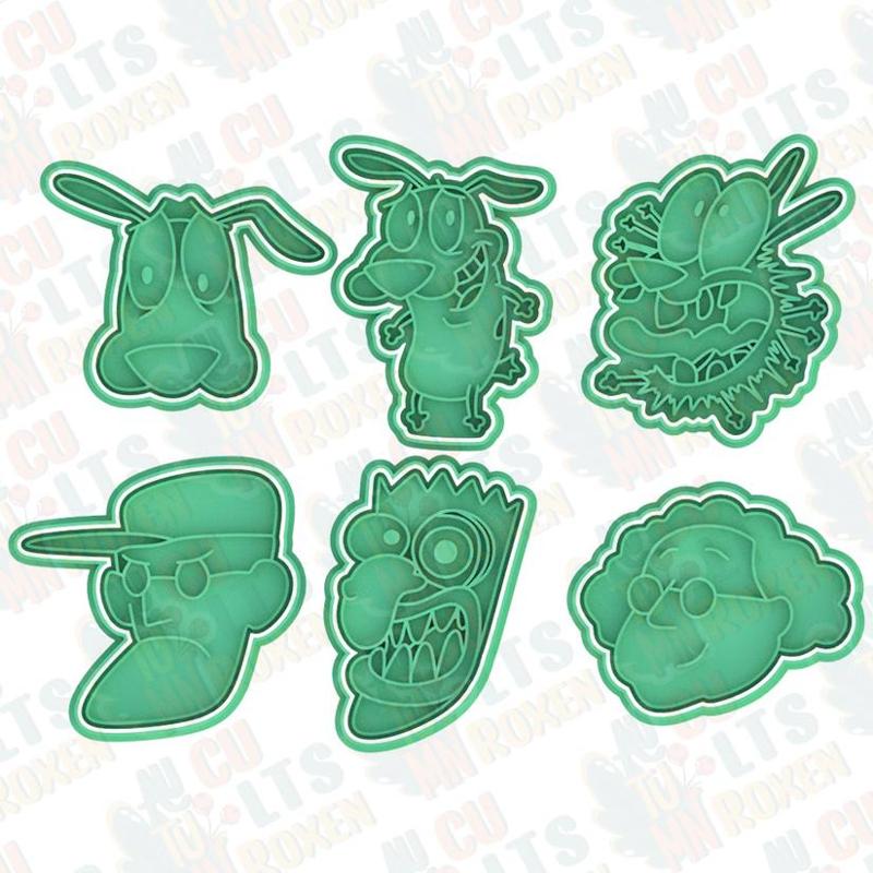 Courage the Cowardly Dog cookie cutter set of 6