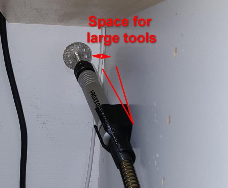 Wall mount for Proxxon Flexible Shaft 110/BF with inclination