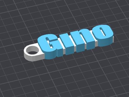 Keychain with the inscription Gino