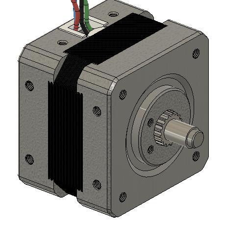 Extrusor Tiertime Cetus: Adaptador para Motor Moons' 17HD0400-01