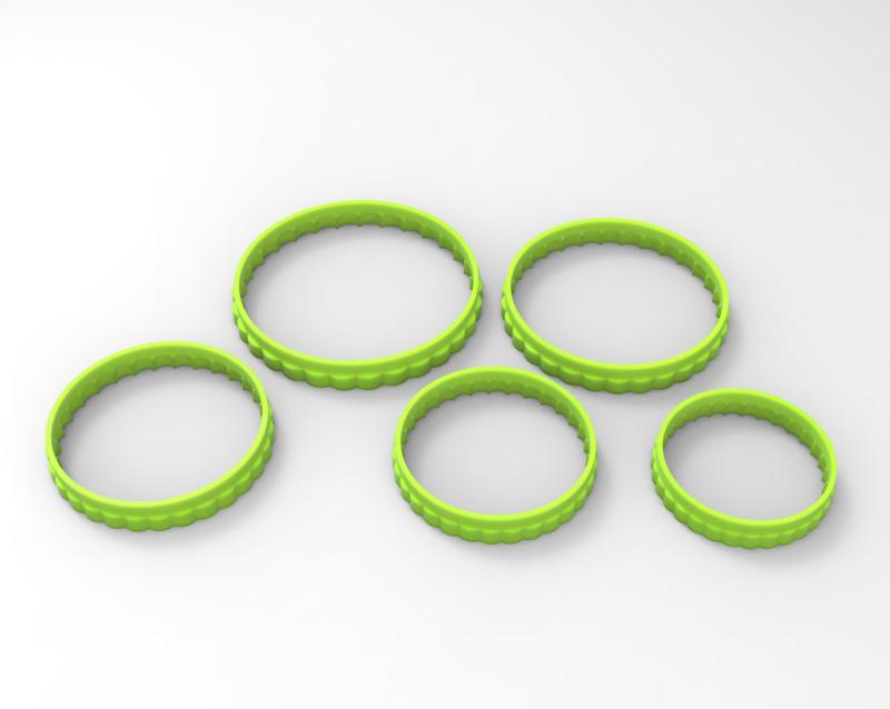 Circle cutter with waves