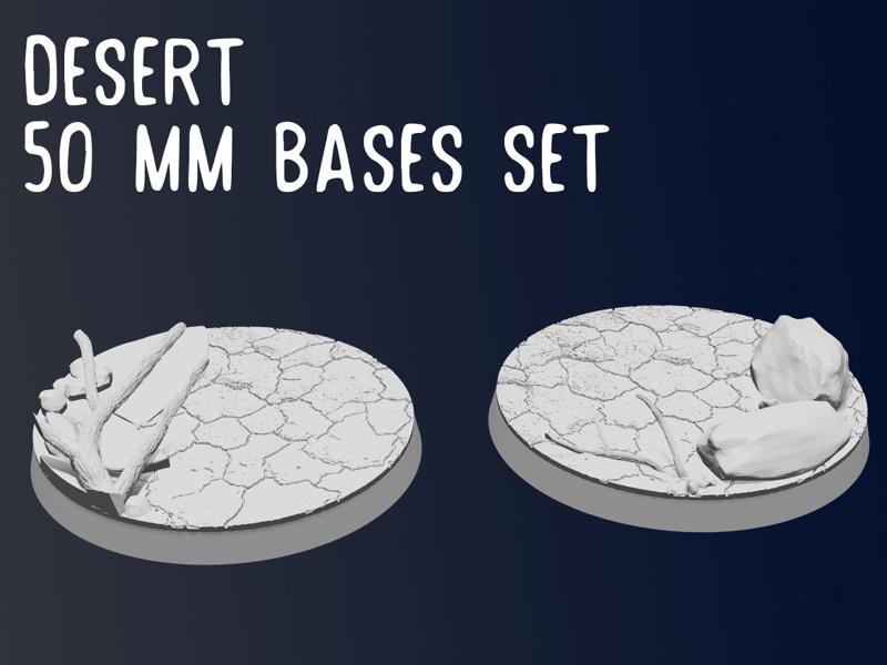 50mm Desert Bases Set