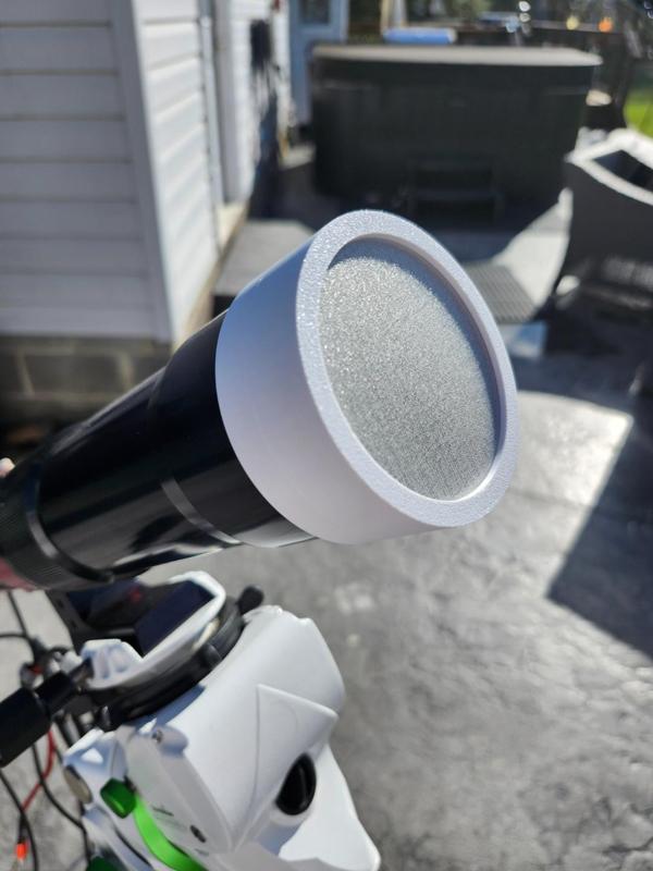 Solar Flat Cap Imaging Diffuser for Solar Scout