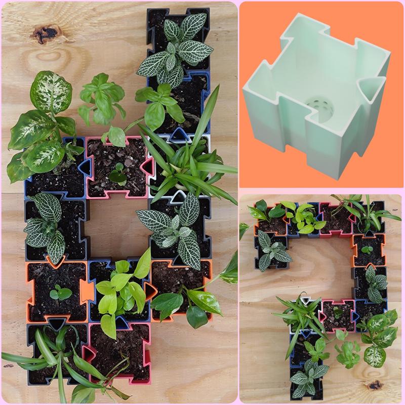 Interlocking and self watering planter