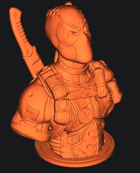 Deadpool Bust - With round plate - Shorter