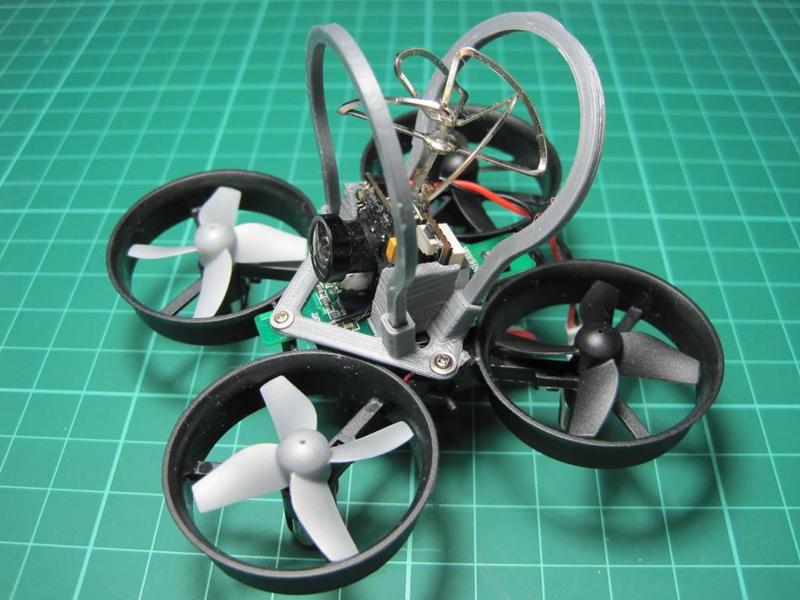 Eachine TX01 TX02 FPV camera mount with double guard protection cover for Eachine E010, JJRC H36 or FuriBee F36 Tiny Whoop mini drones