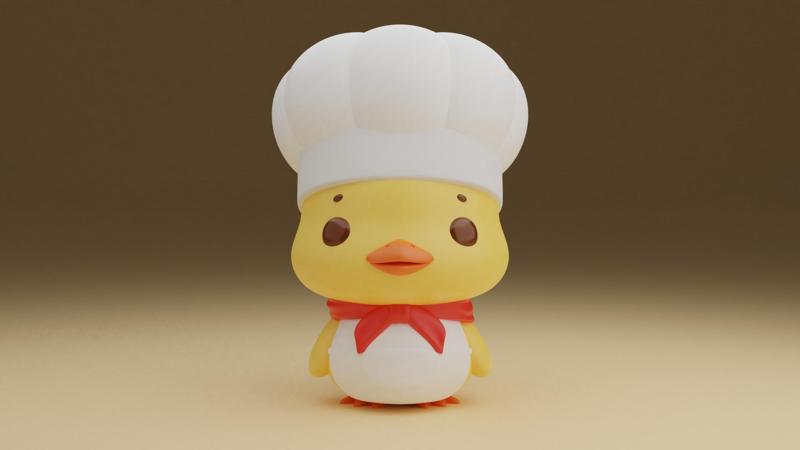 Duck chef figure