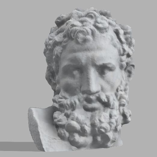 Herakles Wall Mounted Bust - Two Option Hanging System - Screw or Hook Mount