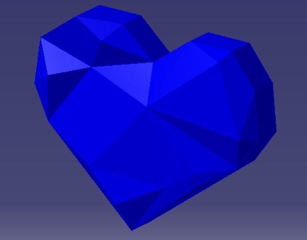 Geometric Heart (flat bottom)