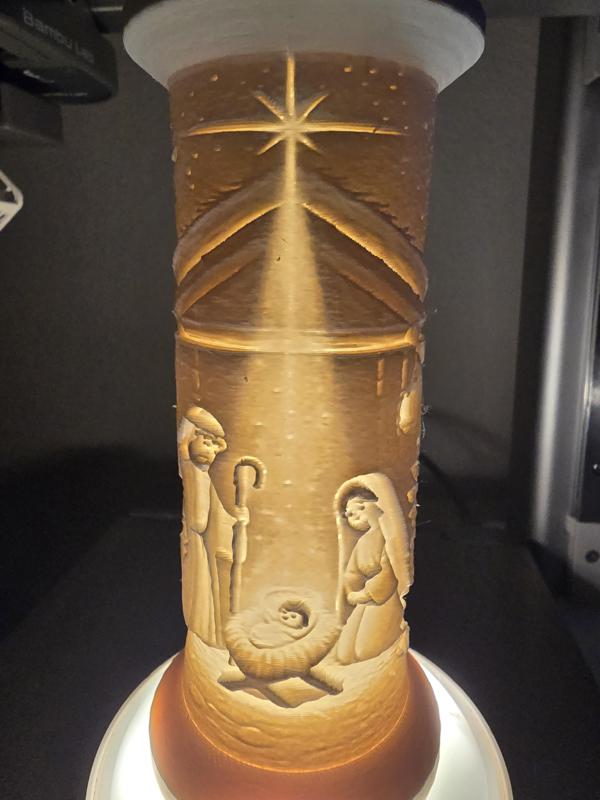 lithopane nativity of jesus