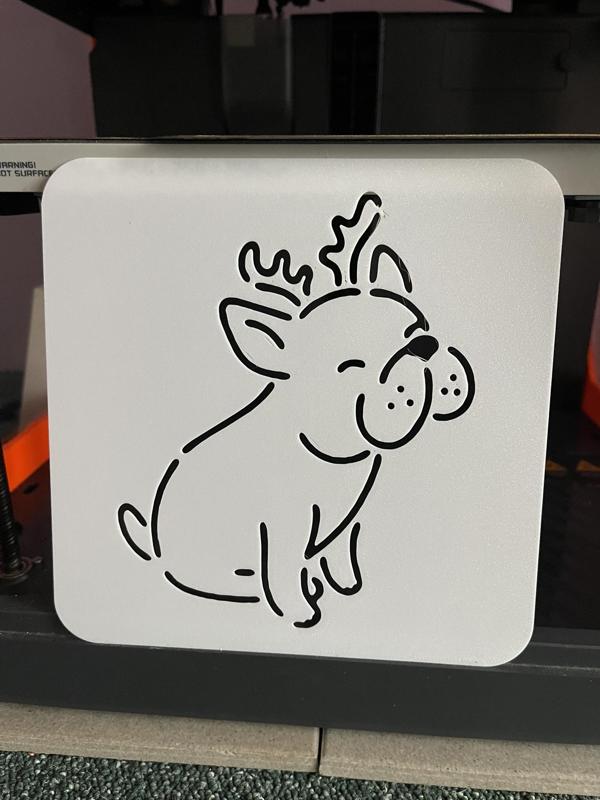 Reindeer Dog - Template Stencil for drawing and painting