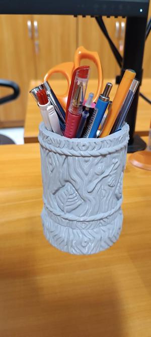 pen cup double-bottom