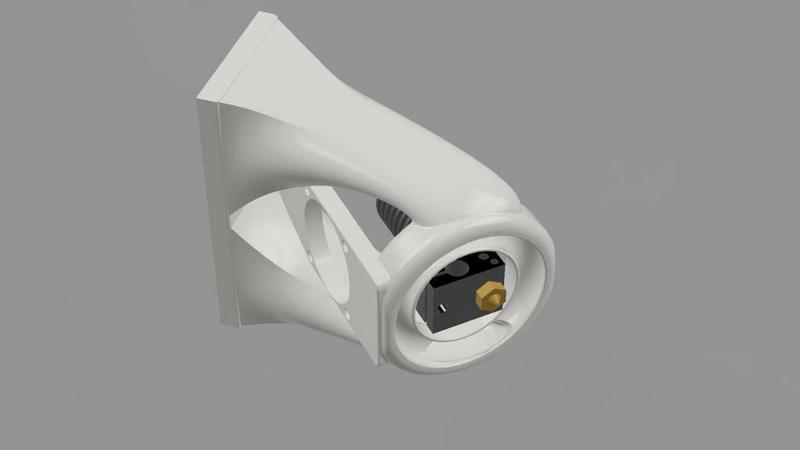 E3D  V6 fan duct: dual 40fan filament cooler