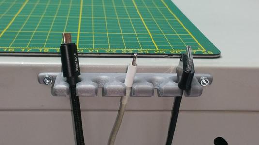 USB Cable Holder (Cable Clip) Desk Mount