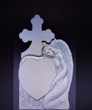 Tombstone 3D stl, cruce stl, Angel