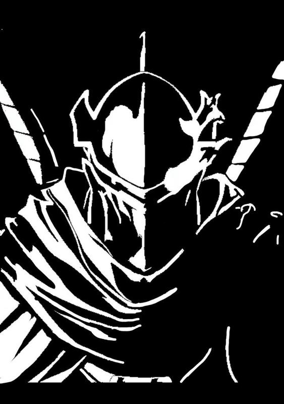 Mr Momon knight stencil