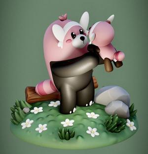 Free Bewear & Stufful Hug With Base