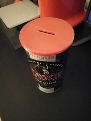 Coin slot lid for FAXE beer