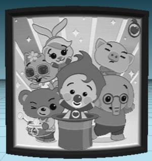 Plim Plim and his friends 3d lithophany ready to print