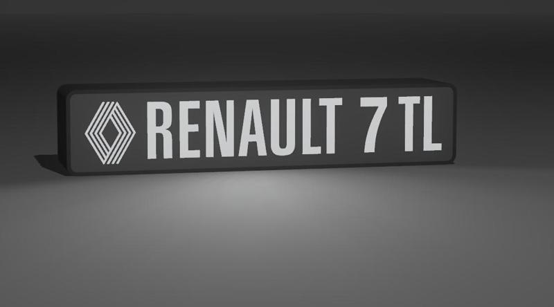 Logo Renault 7 TL - Lampara Lightbox
