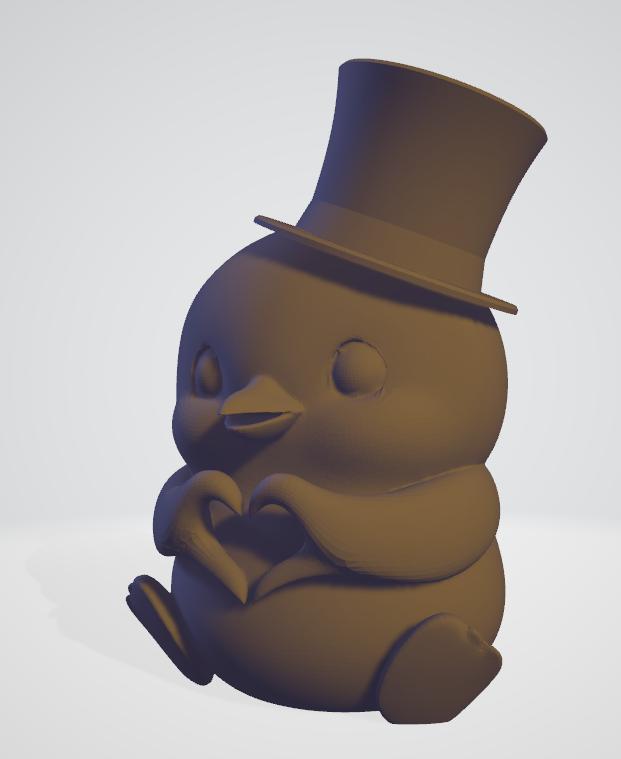 pingouin d'amour avec chapeau de soirée - penguin with hat