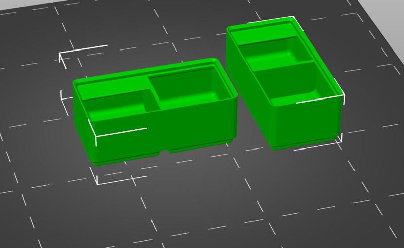 Split 1x2 Bins for Chipp's Gridfinity Drawers