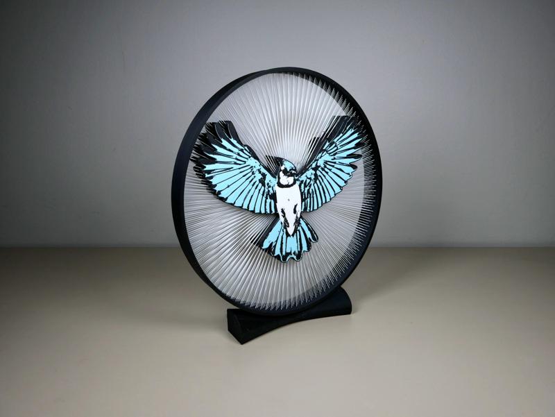 Blue Jay Bird String Art