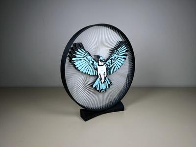 Blue Jay Bird String Art