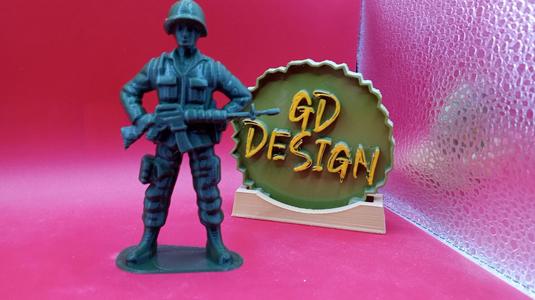 Retro Army Man Standing M-16 Figure