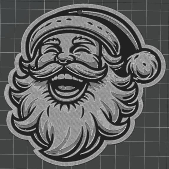 Happy Santa Claus christmas ornament