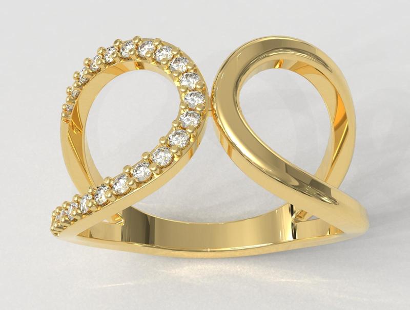 Curve Diamond Ring