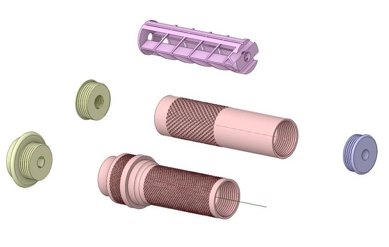 Modular Suppressor 40mm (Work in Progress)