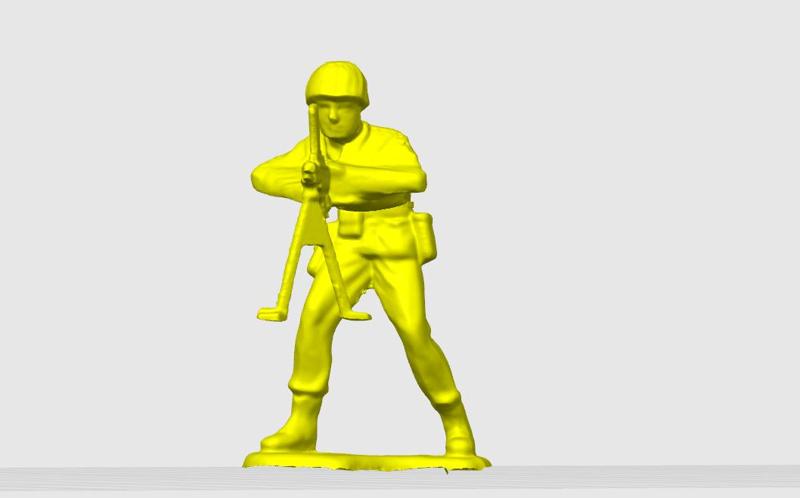 Army man Standing and Shooting MG (Custom)